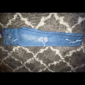 Light Wash Blue Ripped Jeans